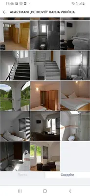 a collage of photos of a kitchen and a house at APARTMANI PETKOVIC in Teslić