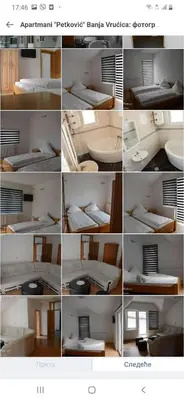 a collage of photos of a bathroom with a sink at APARTMANI PETKOVIC in Teslić