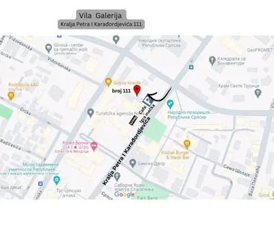 a map of the city of willemstad at Vila Galerija in Banja Luka