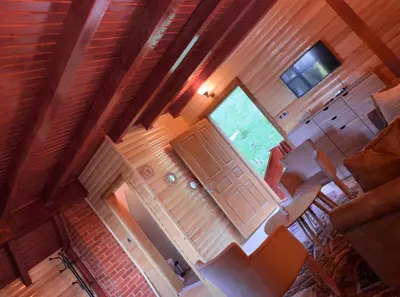 an overhead view of a room in a house at Planinska kuca za odmor-Mlinista in Landeke