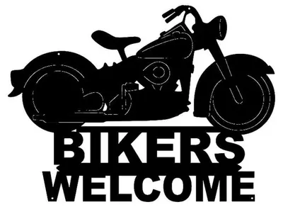 a motorcycle parked next to a sign that reads bikes welcome at Apartman 