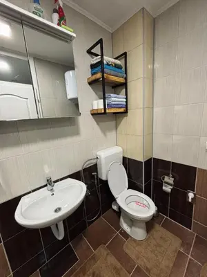a bathroom with a toilet and a sink at Apartman Monti Vlašić in Vlasic