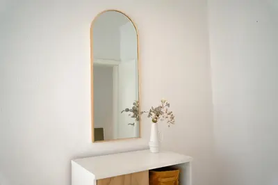 a bathroom with a white sink and a mirror at Paradise in Bihać