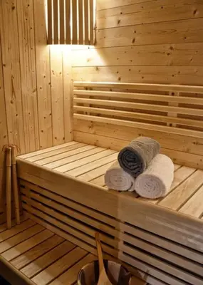 a sauna with two towels and two towels at Srce Kozare in Prijedor