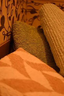 a close up of a green blanket on a bed at Apartman Archive Jevrejska in Banja Luka