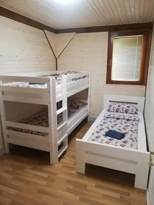 a room with two bunk beds and a window at Flora&Fauna in Bihać