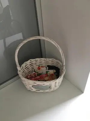 a basket sitting on top of a table at Royal Residence in Visoko