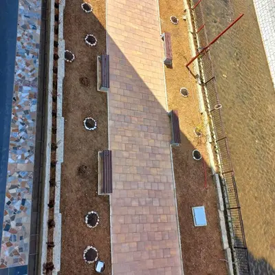 an overhead view of a building under construction at Apartment Aria in Travnik
