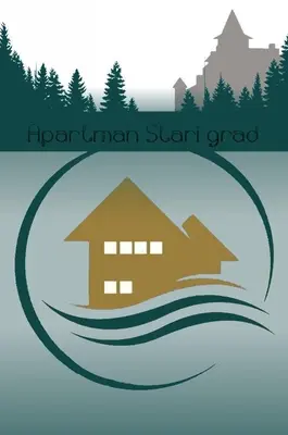 a house in the water with a forest at Apartman Stari Grad - Ostrožac na Uni - Bihać Cazin in Ostrožac