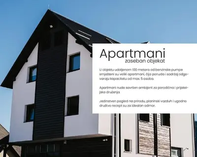 a building with a sign that reads apparatus revision object at Vila Ana in Travnik