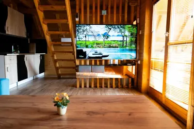 a view from the inside of a room with a window at Peace of mind in Visoko