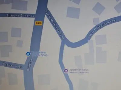 a close up of a map of the subway at Apartman Salus in Tuzla