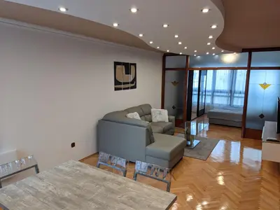 a living room with a couch and a table at Apartment Alex in Banja Luka