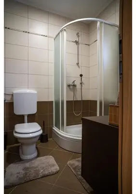 a bathroom with a toilet and a shower at Holiday home Maša - Kupres in Kupres