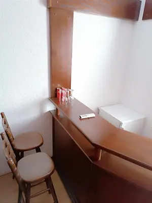 a desk and a chair in a room at Motel Gas-Petrol Samac in Bosanski Šamac