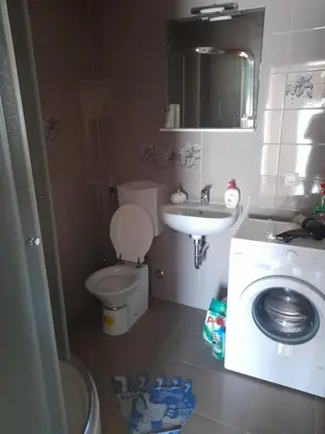 a small bathroom with a toilet and a sink at Apartman Zoran in Livno