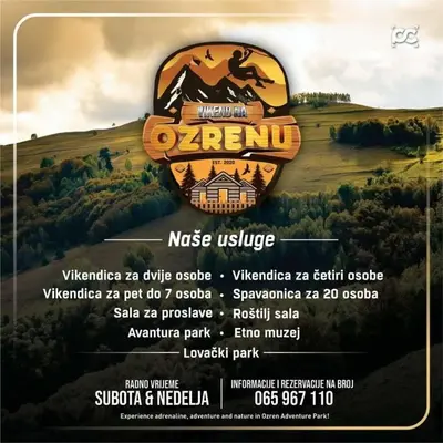 a flyer for a rodeo with a horse on it at Vikend na Ozrenu in Bosansko Petrovo Selo