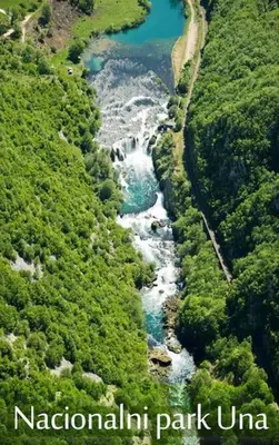an aerial view of a river in a valley at Watermill 102 - Apartment Krupana in Bosanska Krupa