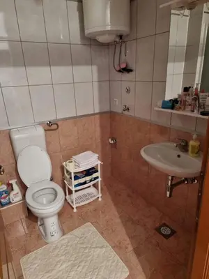 a bathroom with a toilet and a sink at Studio Apartman Maša Kupres in Kupres